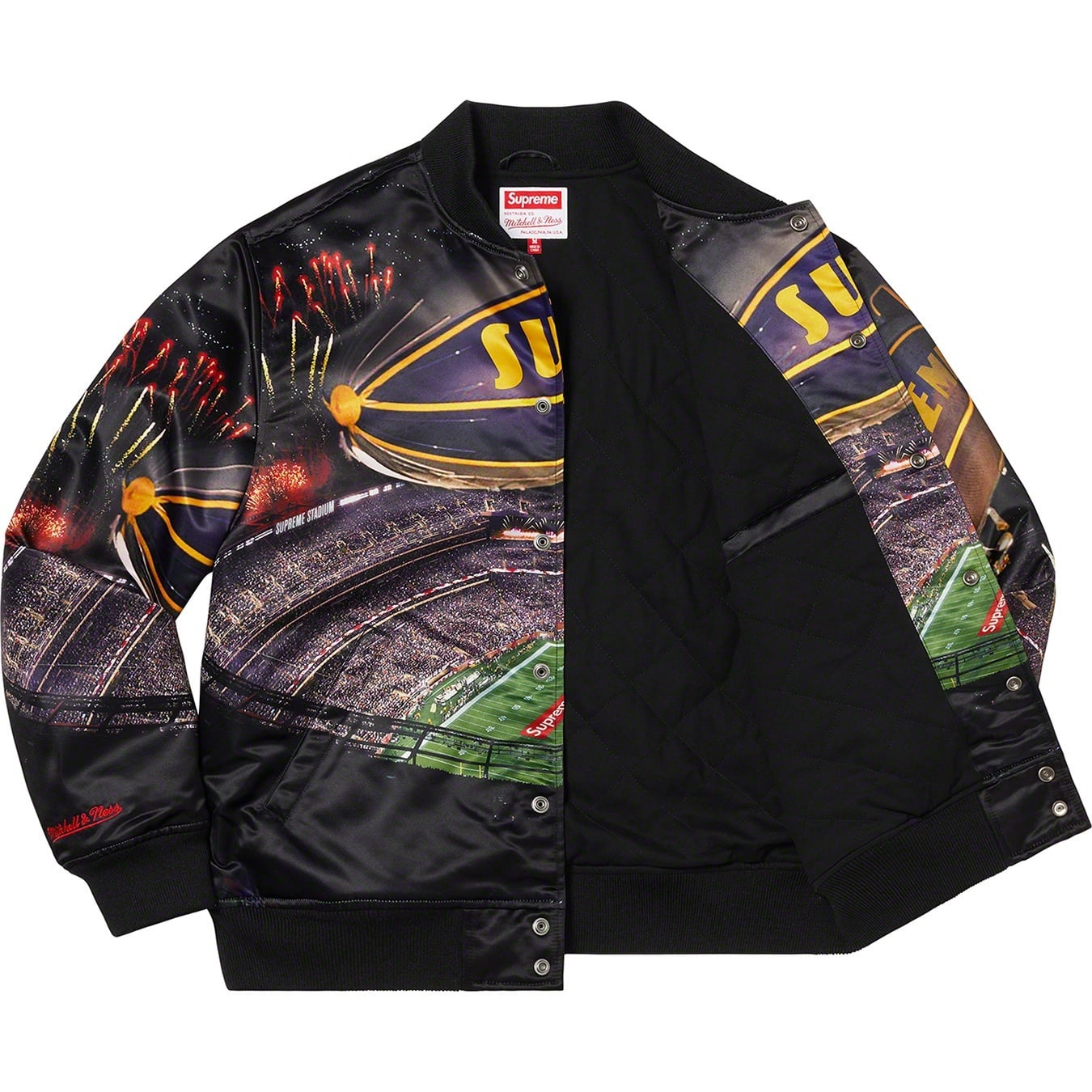 Supreme®/Mitchell & Ness® Stadium Satin Varsity Jacket view 9